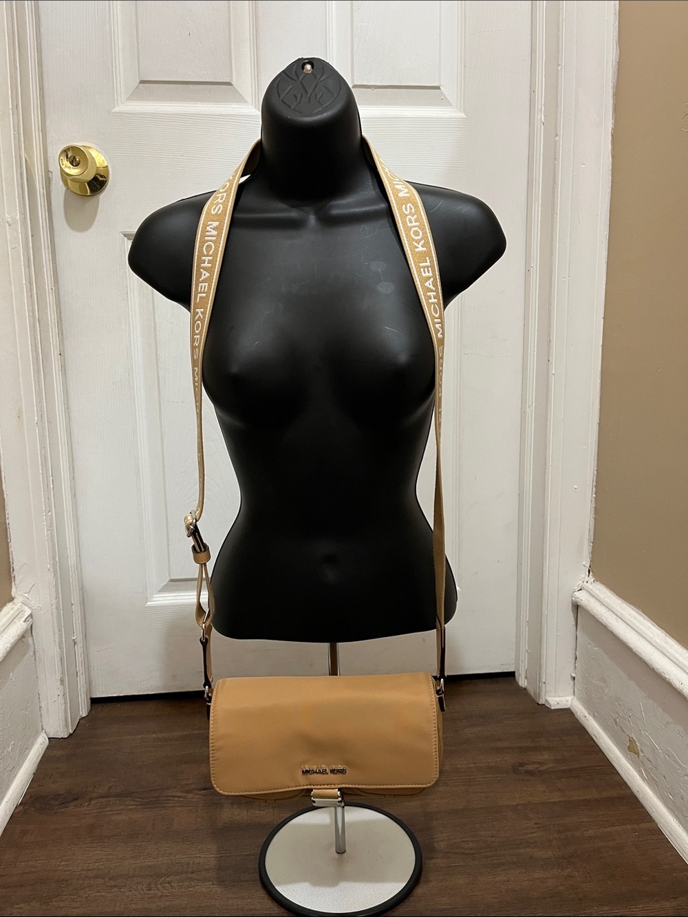Michael Kors Camel Tan Crossbody with Logo Strap